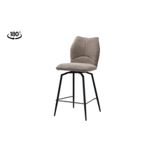 Chaise de comptoir Lara — Pivotante, tissu