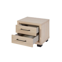 Chevet Udine 2 tiroirs URBAN OAK ouverts, coulisses softclose visibles