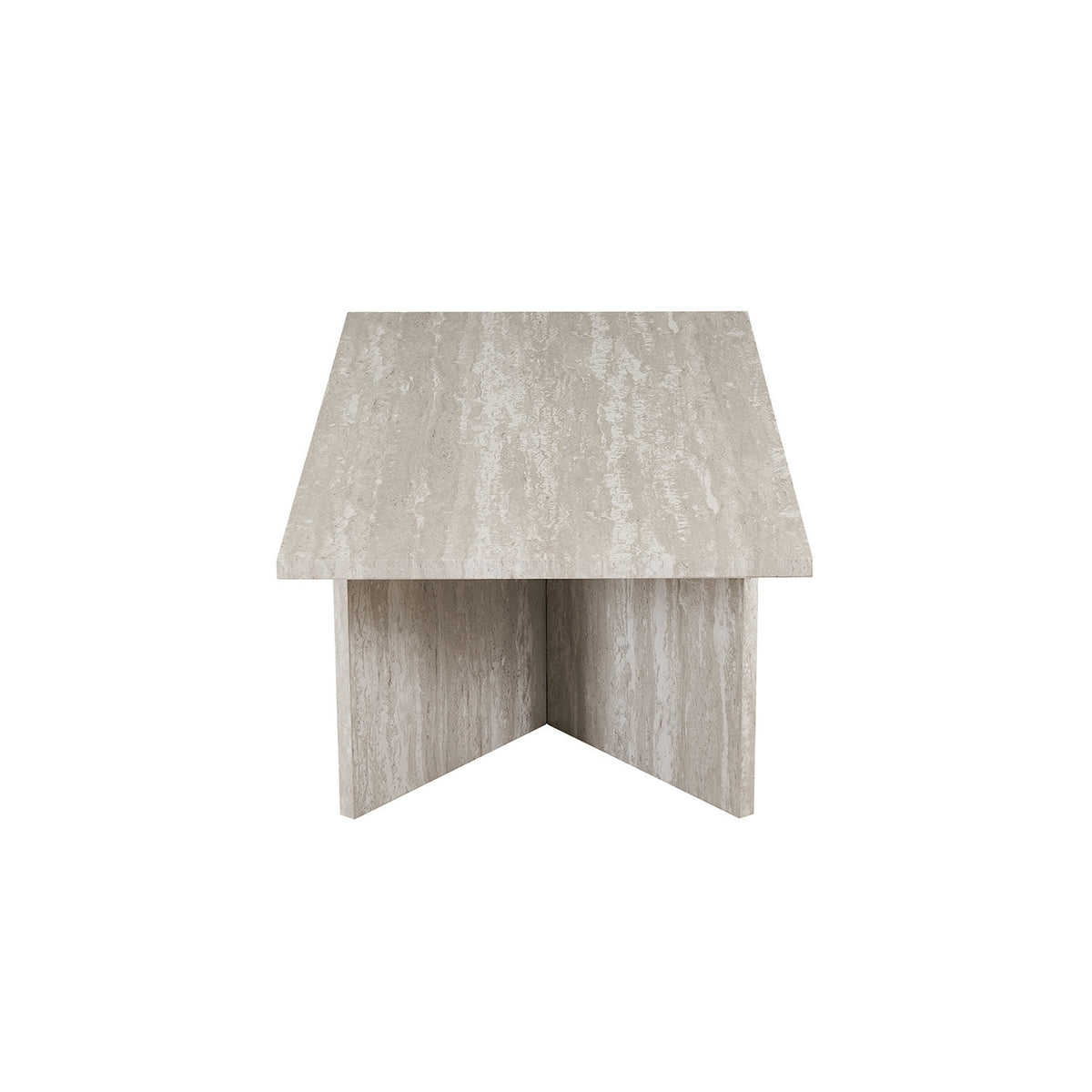 Table basse Litar — Effet travertin ou chêne