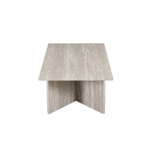 Table basse Litar — Effet travertin ou chêne