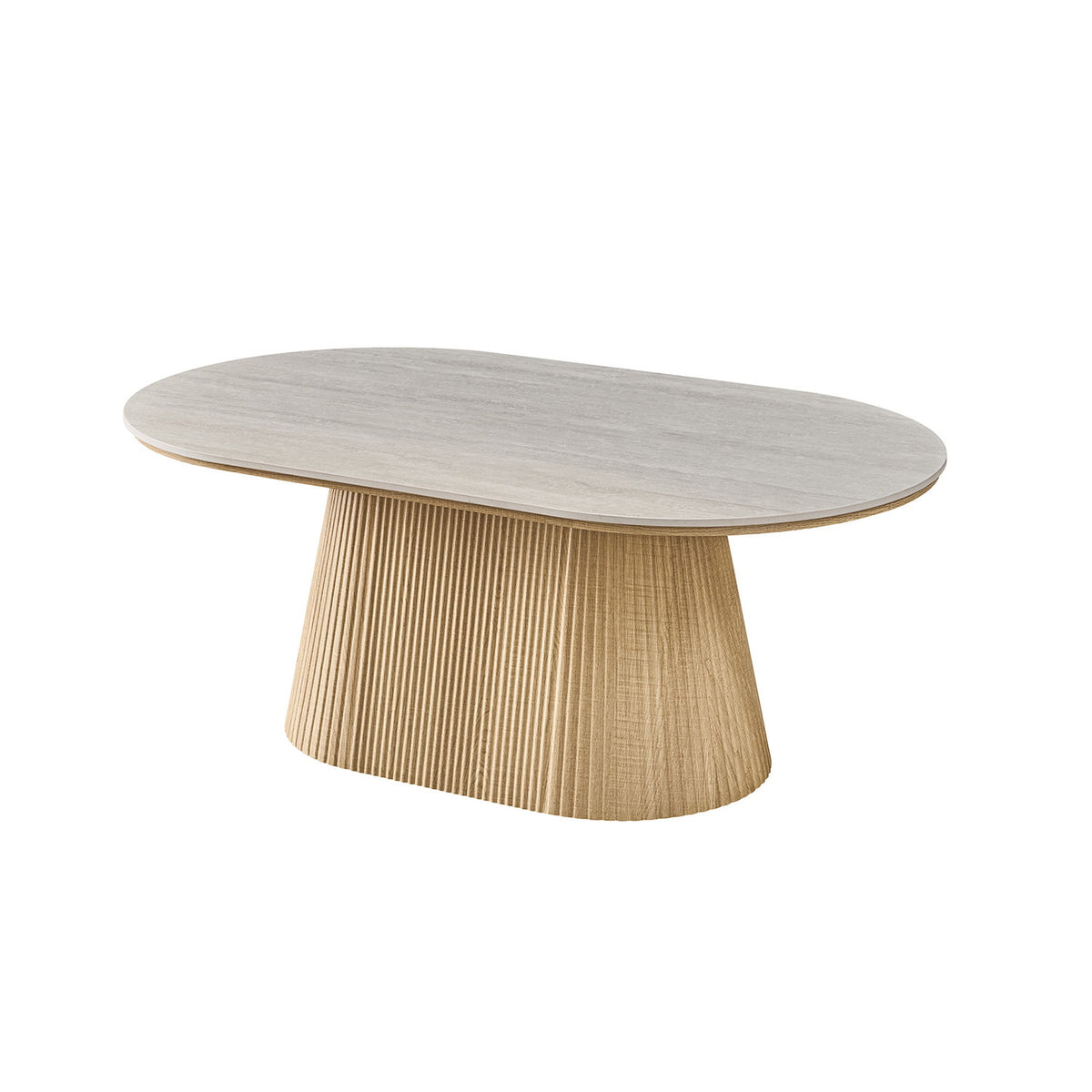Table basse Vigo 120 cm — Plateau effet pierre