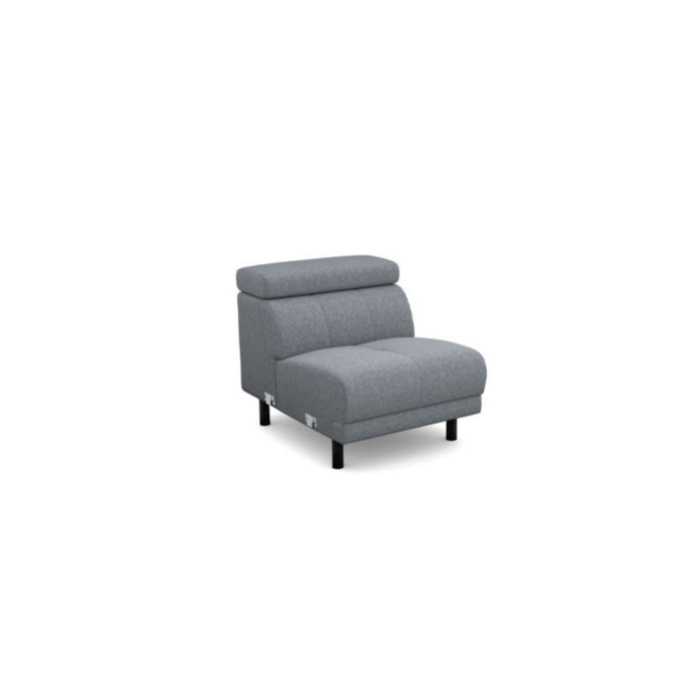Salon d'angle modulaire Lenon — Gris clair chiné