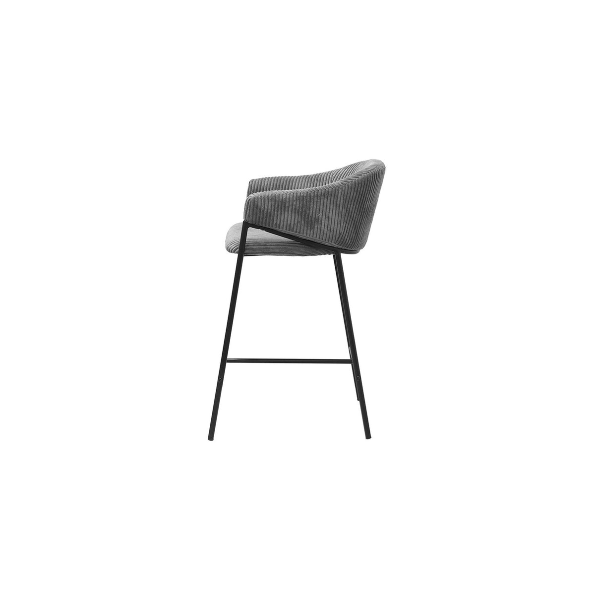 Chaise de comptoir Hugo — Velours côtelé