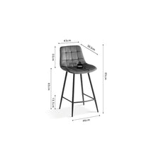 Chaise de comptoir Juta — Velours