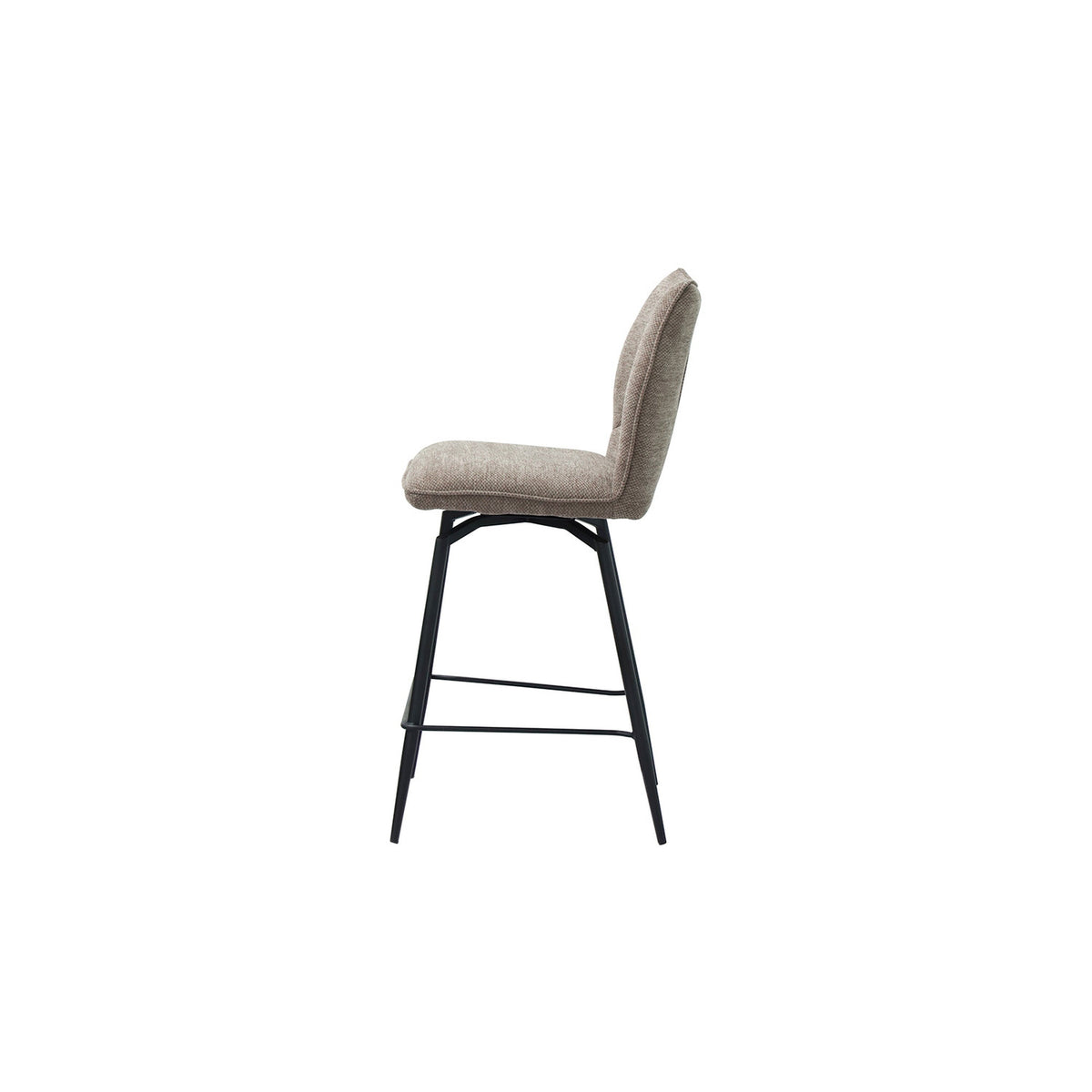 Chaise de comptoir Lara — Pivotante, tissu
