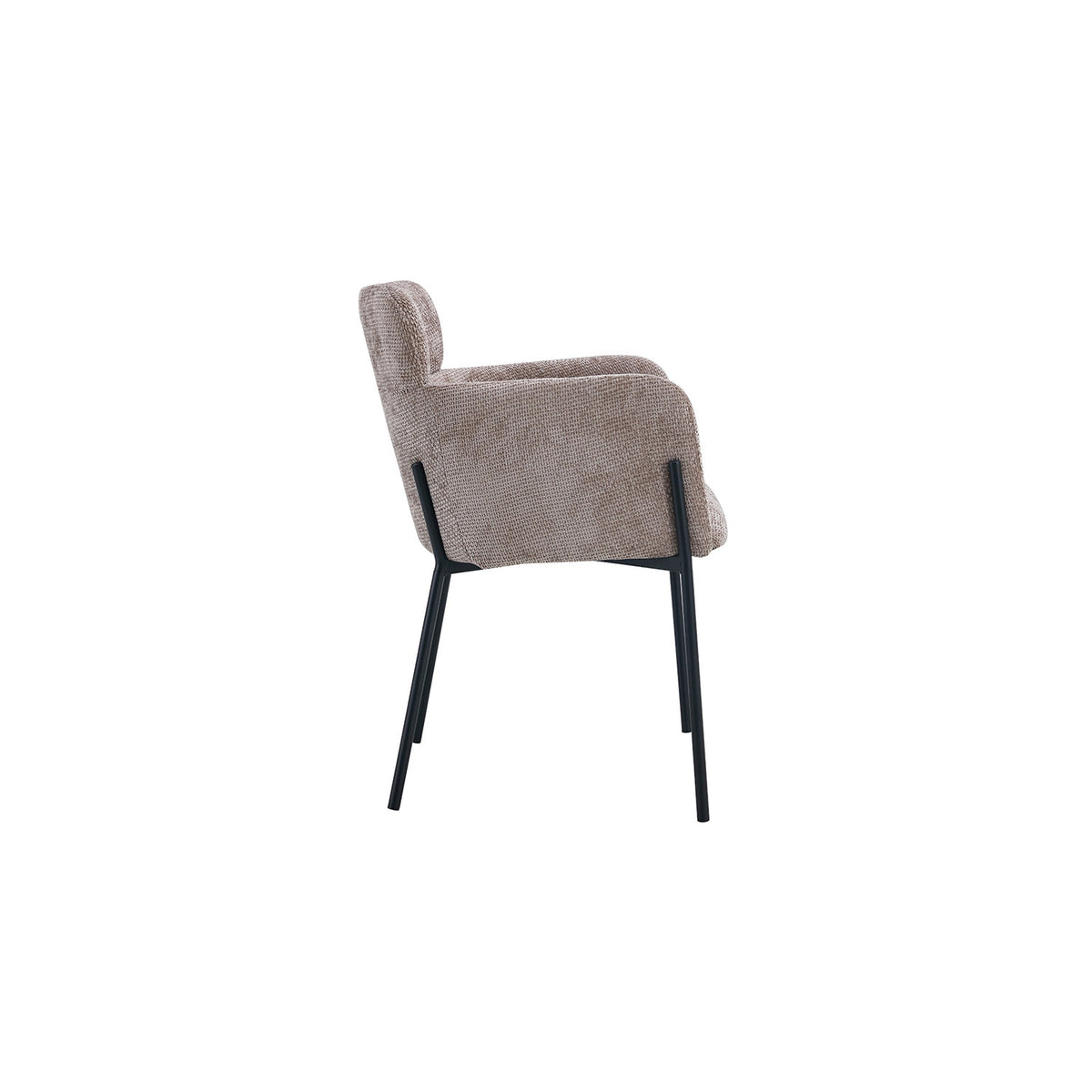 Chaise Naomi — Tissu, avec accoudoirs