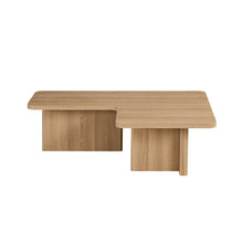 Table basse Arallo 120×120 — Travertin ou chêne