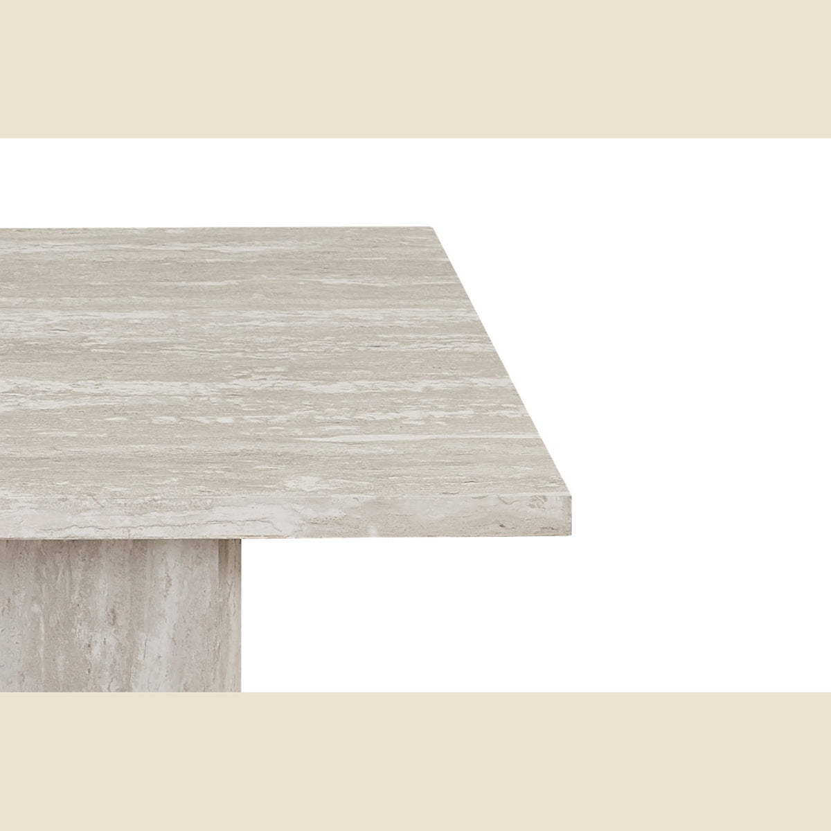 Table basse Litar — Effet travertin ou chêne