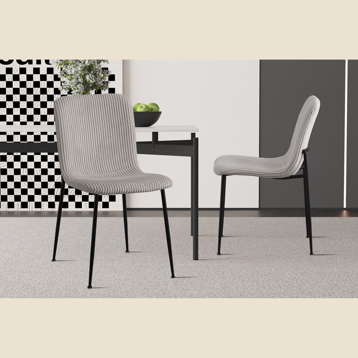 Chaise Alice — Bouclé ou velours côtelé