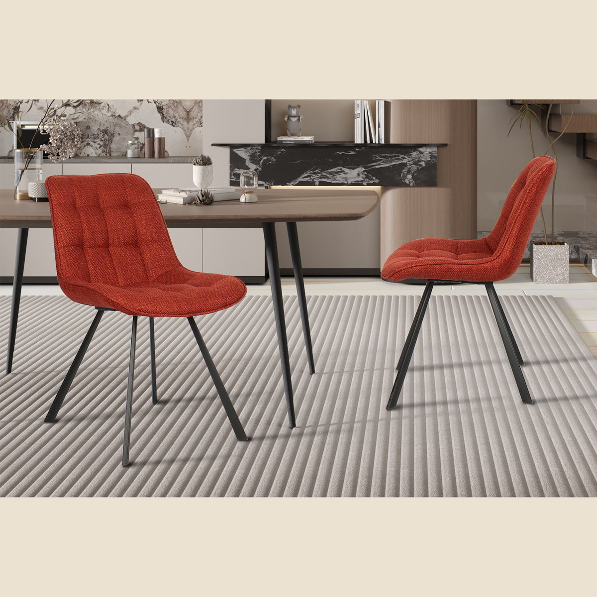 Chaise Ariba — Tissu chiné
