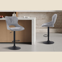 Chaise de bar Mori — Tissu, hauteur réglable