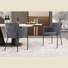 Chaise Naomi — Tissu, avec accoudoirs