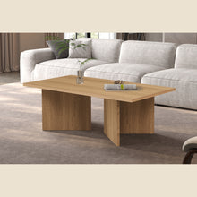 Table basse Litar — Effet travertin ou chêne