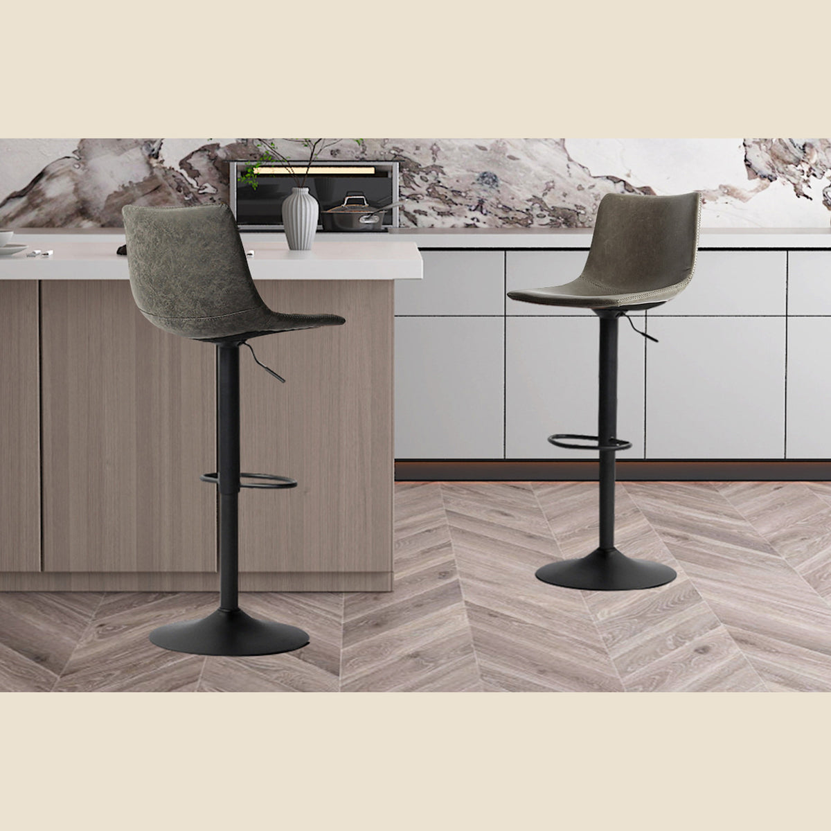 Tabouret de bar Trevi — PU vintage