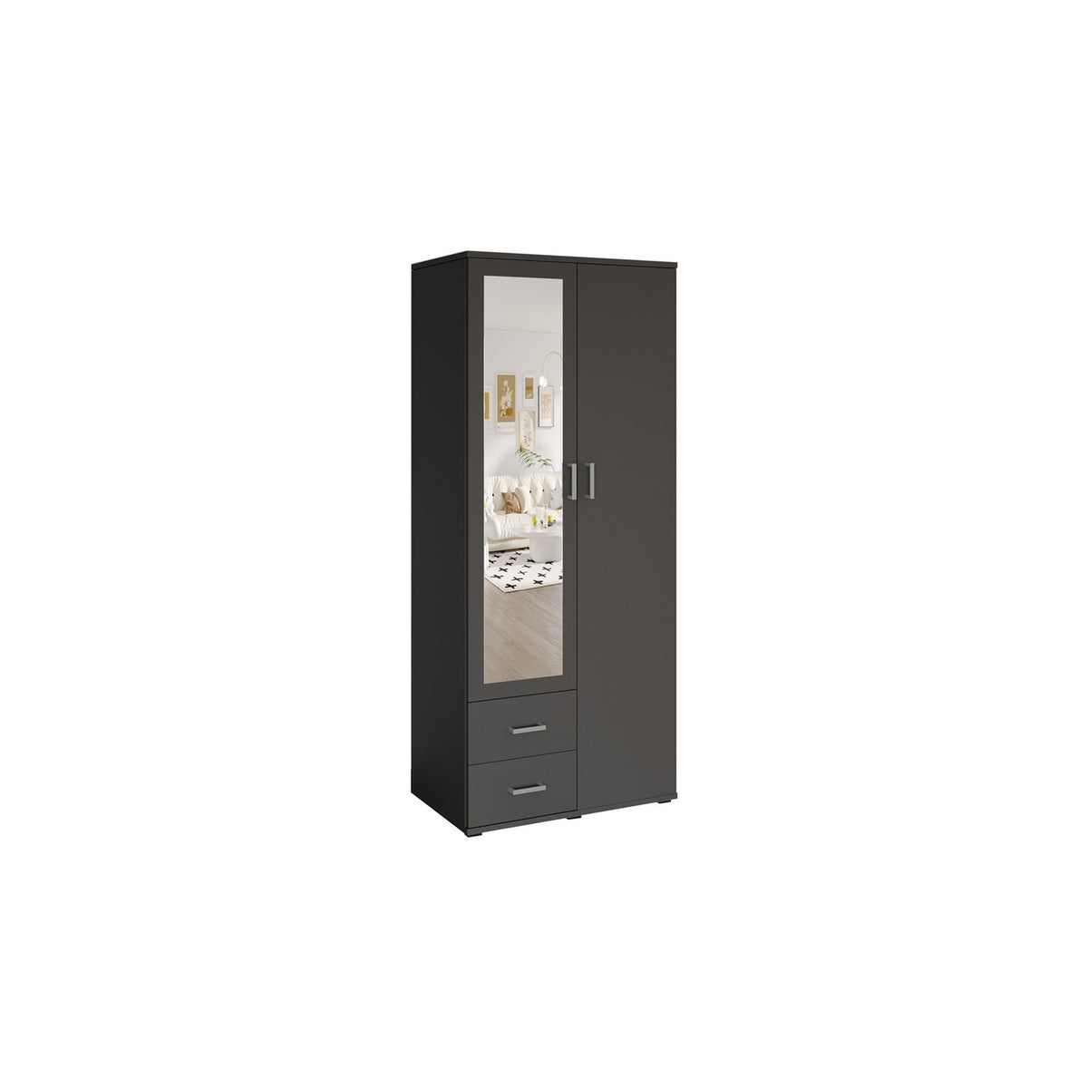Armoire Marc — Portes battantes avec miroir