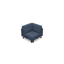 Salon d'angle modulaire Elmo — Bleu chiné