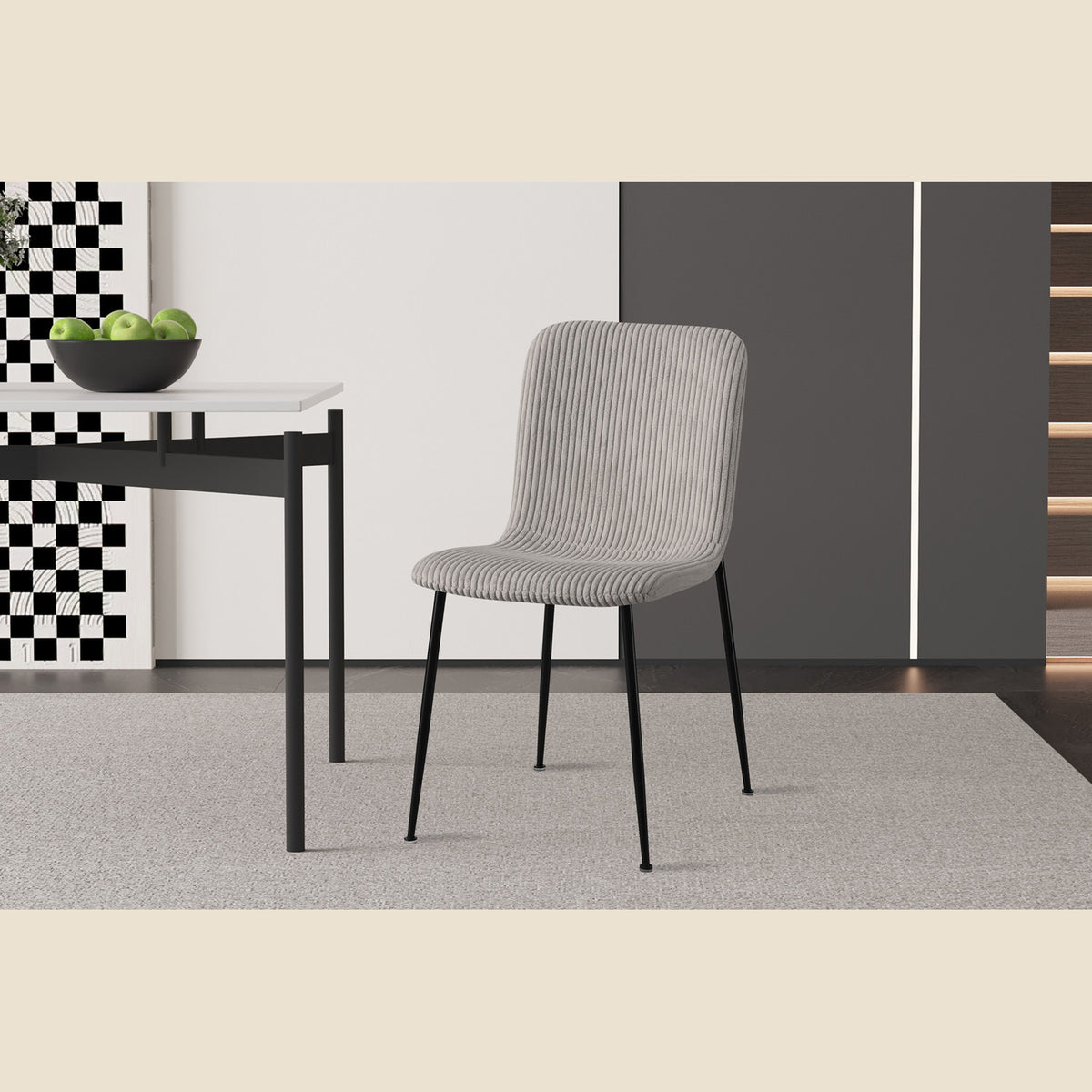 Chaise Alice — Bouclé ou velours côtelé