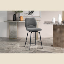 Chaise de comptoir Lara — Pivotante, tissu