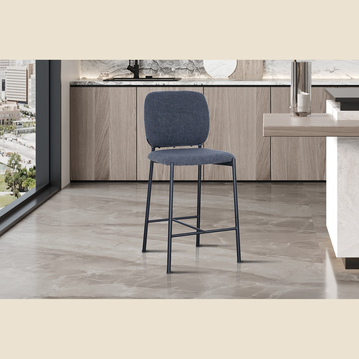 Chaise de comptoir Sophia — Tissu