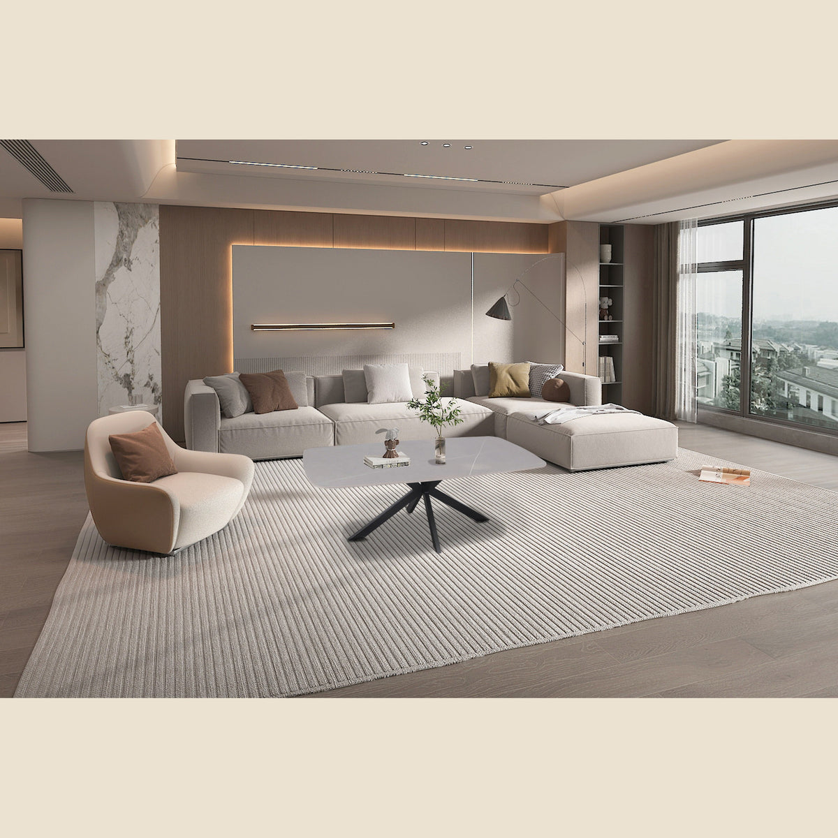 Table basse Apollo 130 cm — Ovale danoise