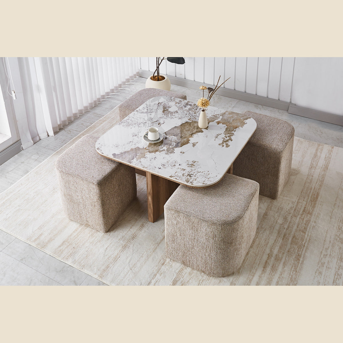 Table basse Evora — Pierre brillante Pandora