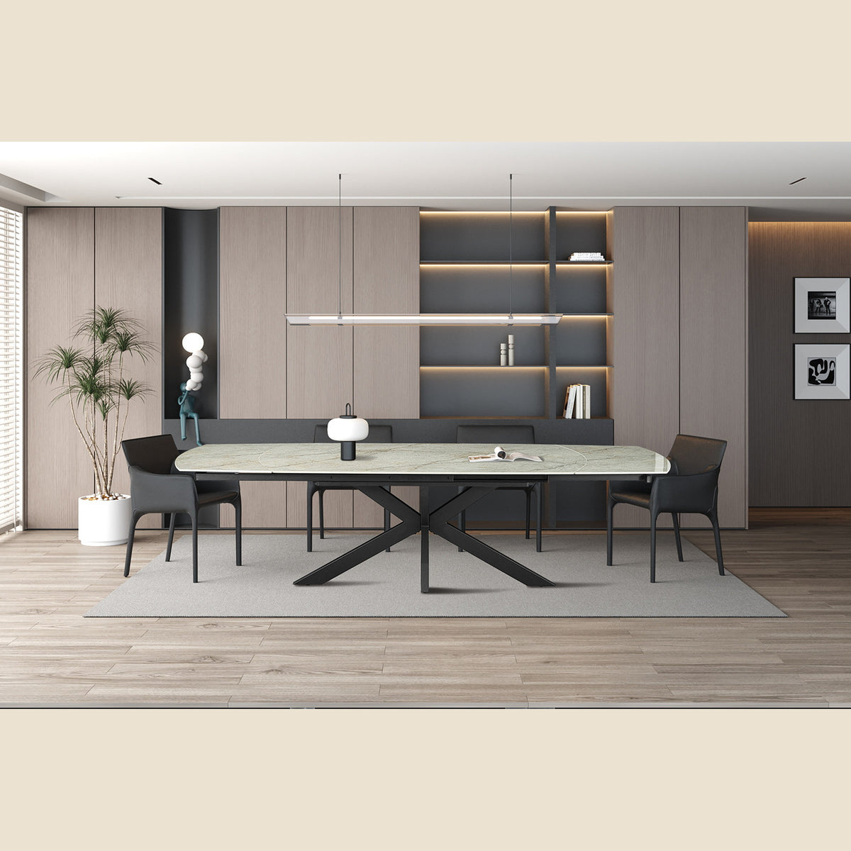 Table extensible Ares — 160-240 cm, ovale danoise