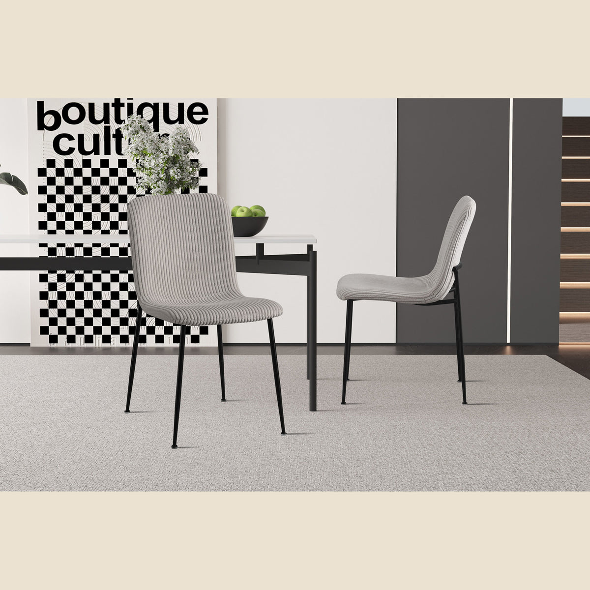 Chaise Alice — Bouclé ou velours côtelé