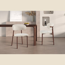 Chaise Coco — Tissu chiné, pied naturel, noyer ou gris