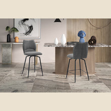 Chaise de comptoir Lara — Pivotante, tissu