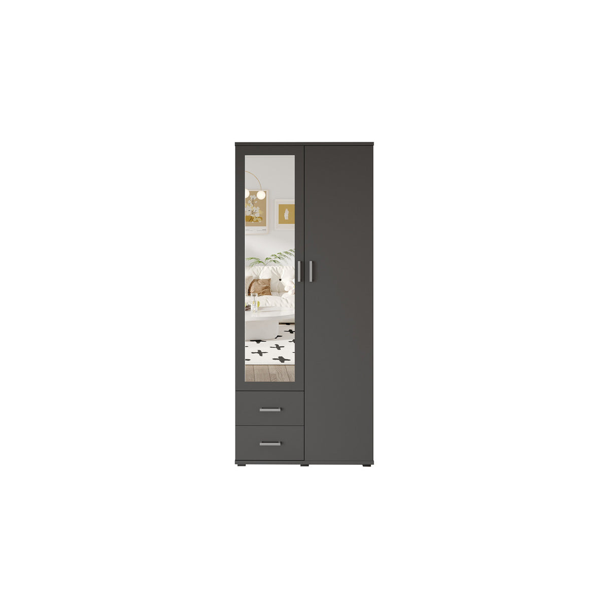 Armoire Marc — Portes battantes avec miroir