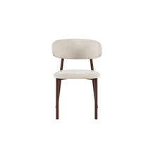 Chaise Coco — Tissu chiné, pied naturel, noyer ou gris
