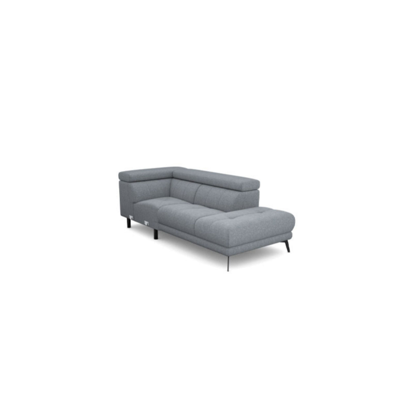 Salon d'angle modulaire Lenon — Gris clair chiné
