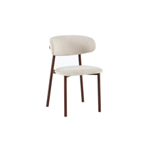 Chaise Coco — Tissu chiné, pied naturel, noyer ou gris