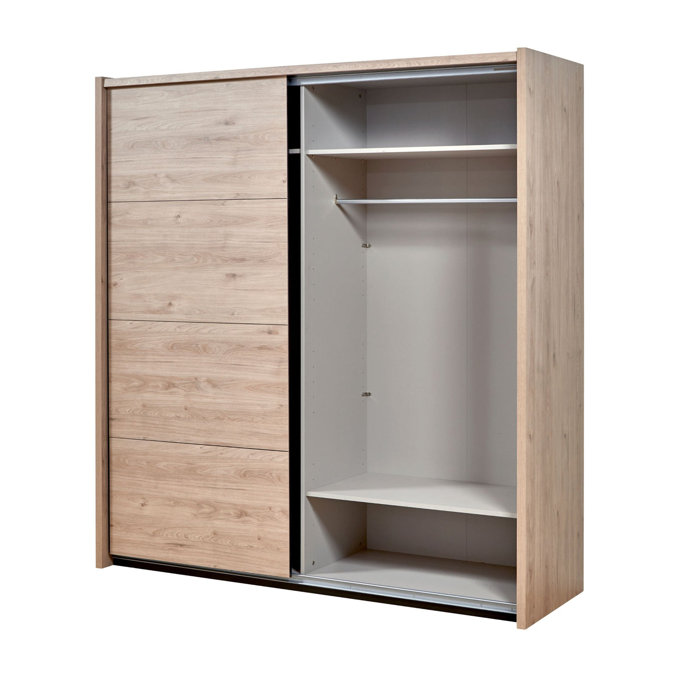 Intérieur de l'armoire coulissante Viola CASTELLA : penderie et étagères réglables