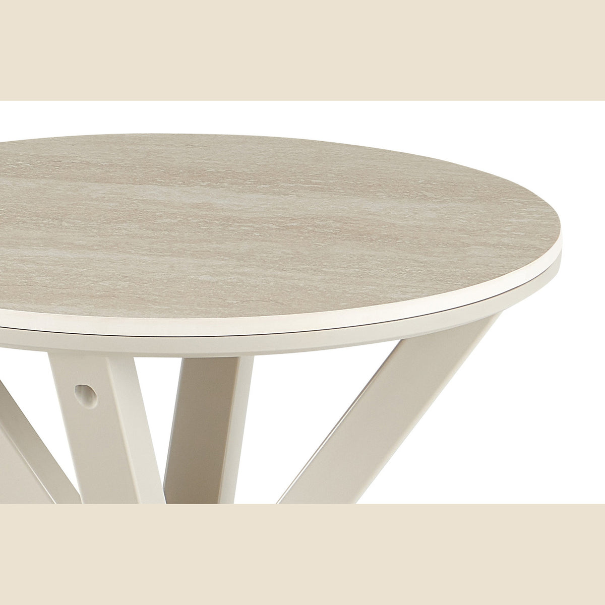Table basse Noa — Aspect travertin
