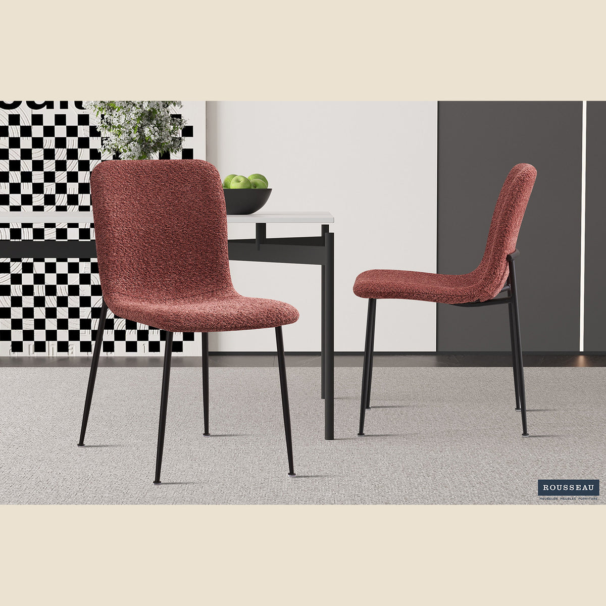 Chaise Alice — Bouclé ou velours côtelé