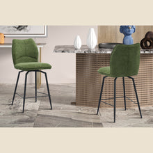 Chaise de comptoir Lara — Pivotante, tissu