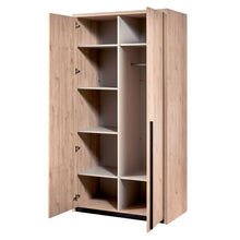 Intérieur de l'armoire 2 portes battantes Viola CASTELLA : étagères et penderie