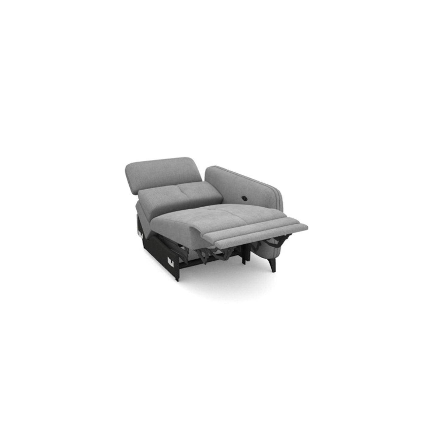 Salon d'angle modulaire Bolt — Gris clair chiné