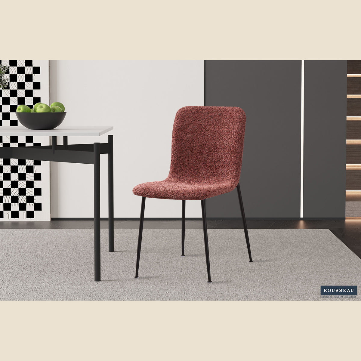 Chaise Alice — Bouclé ou velours côtelé