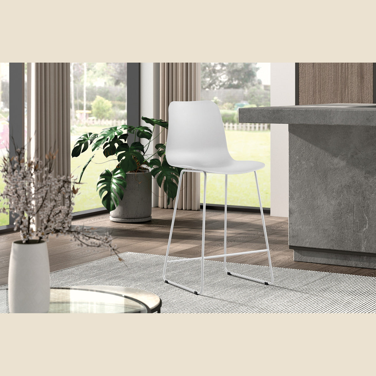 Chaise de comptoir Marie — Polypropylène