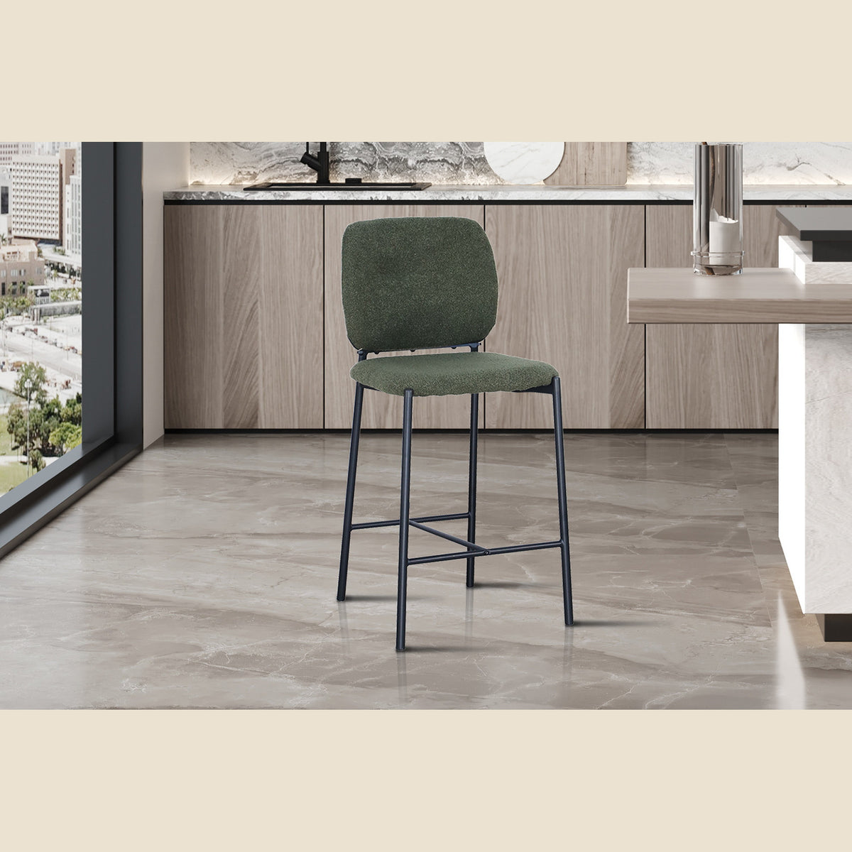 Chaise de comptoir Sophia — Tissu