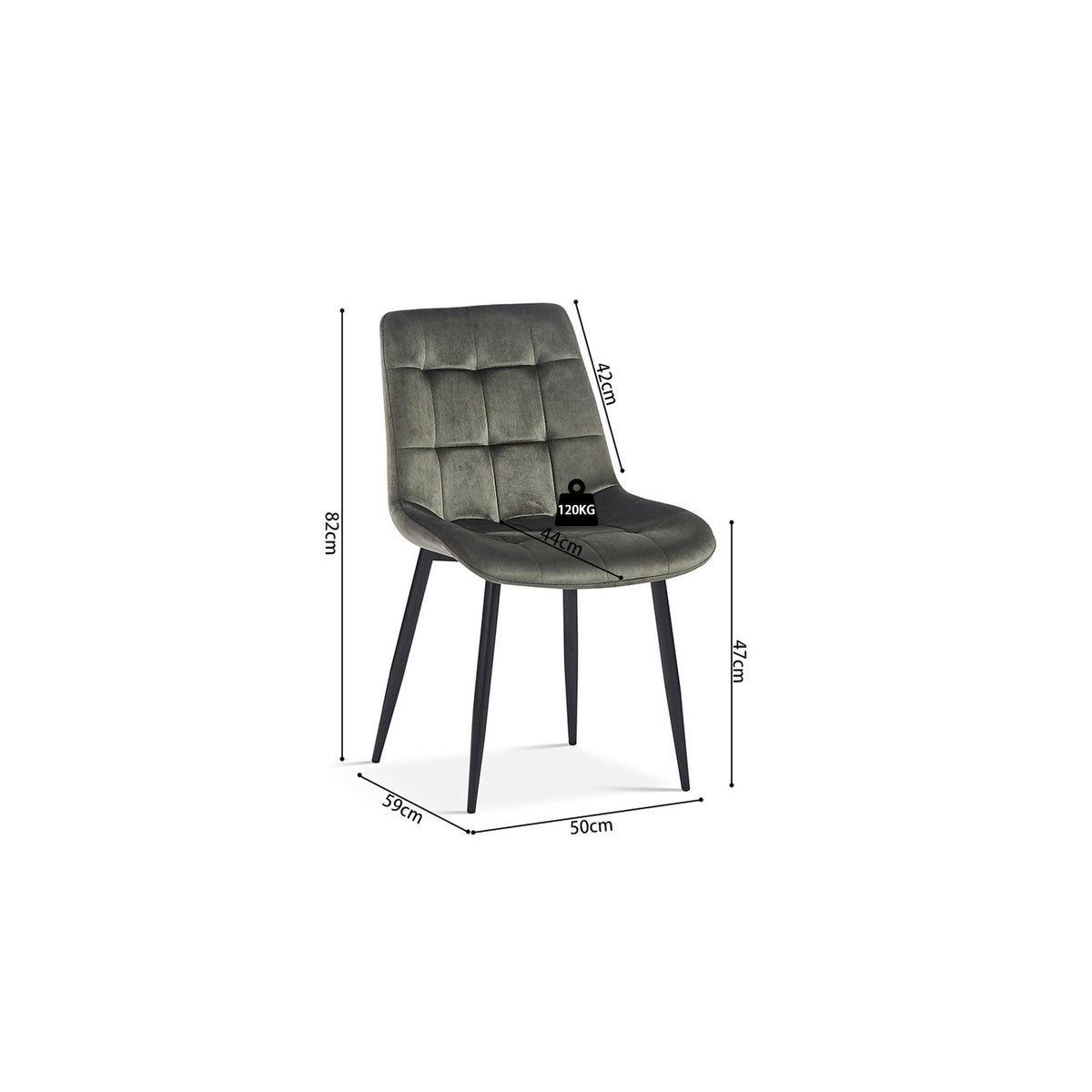 Chaise Juta — Velours
