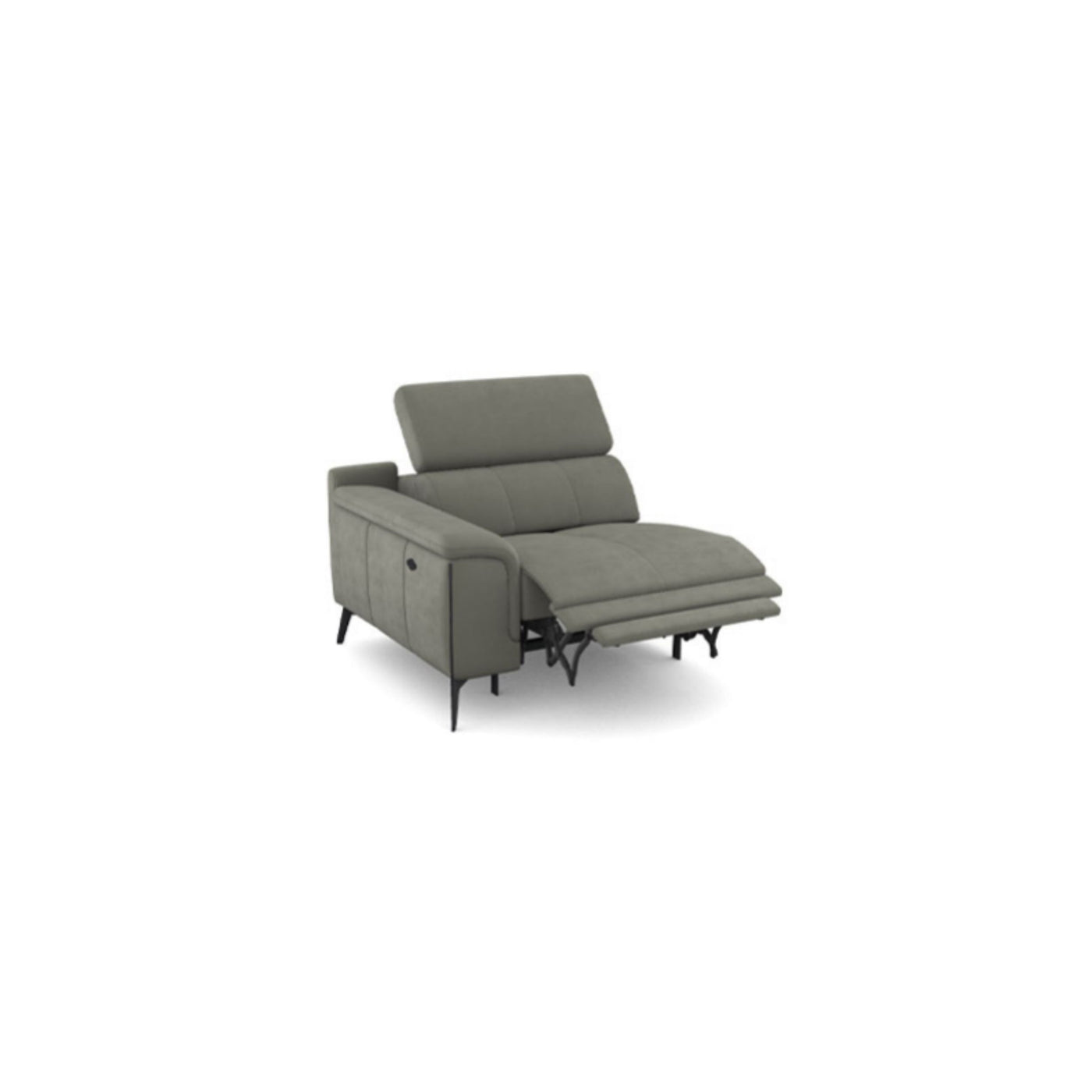 Salon d'angle modulaire Amira — Gris clair chiné