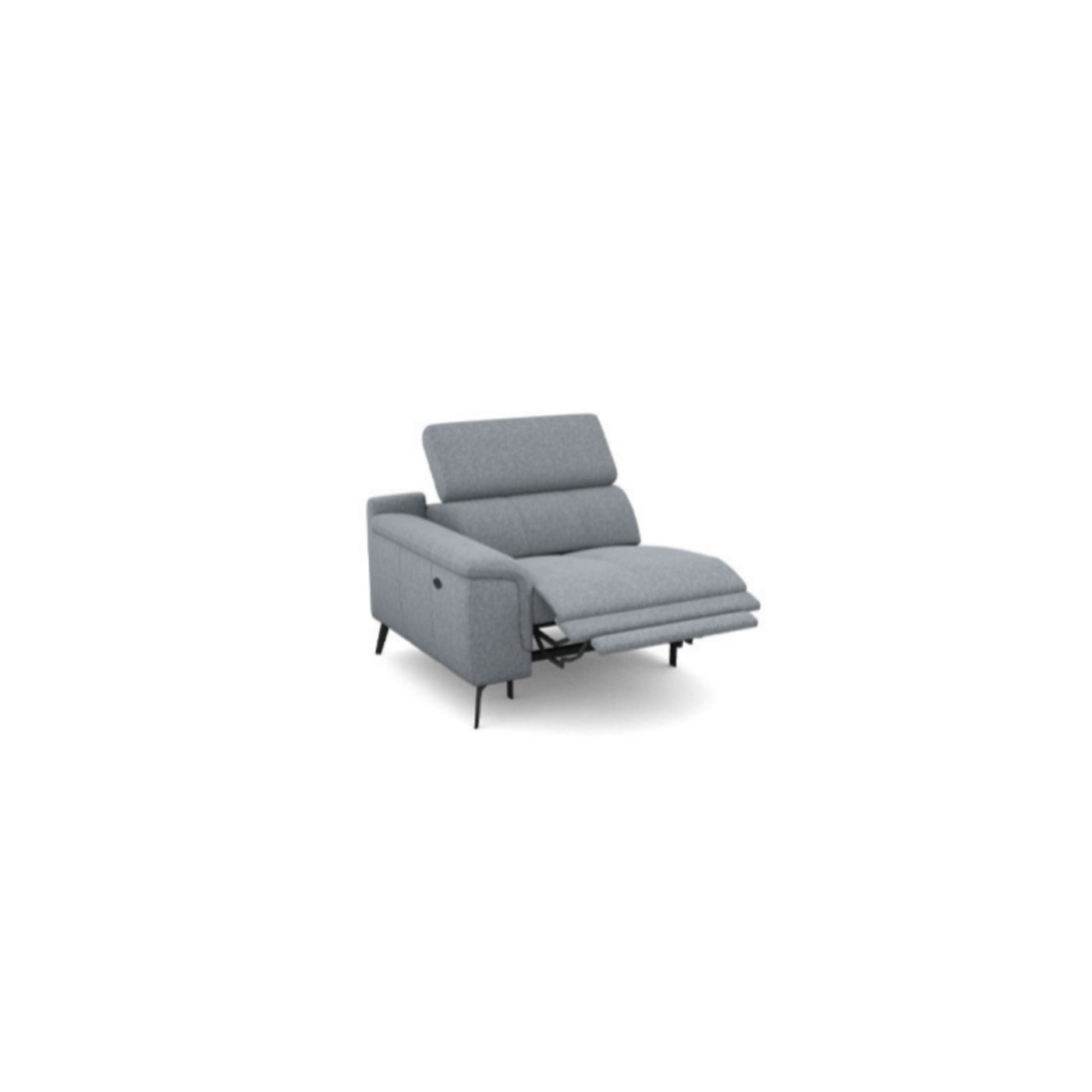 Salon d'angle modulaire Lenon — Gris clair chiné