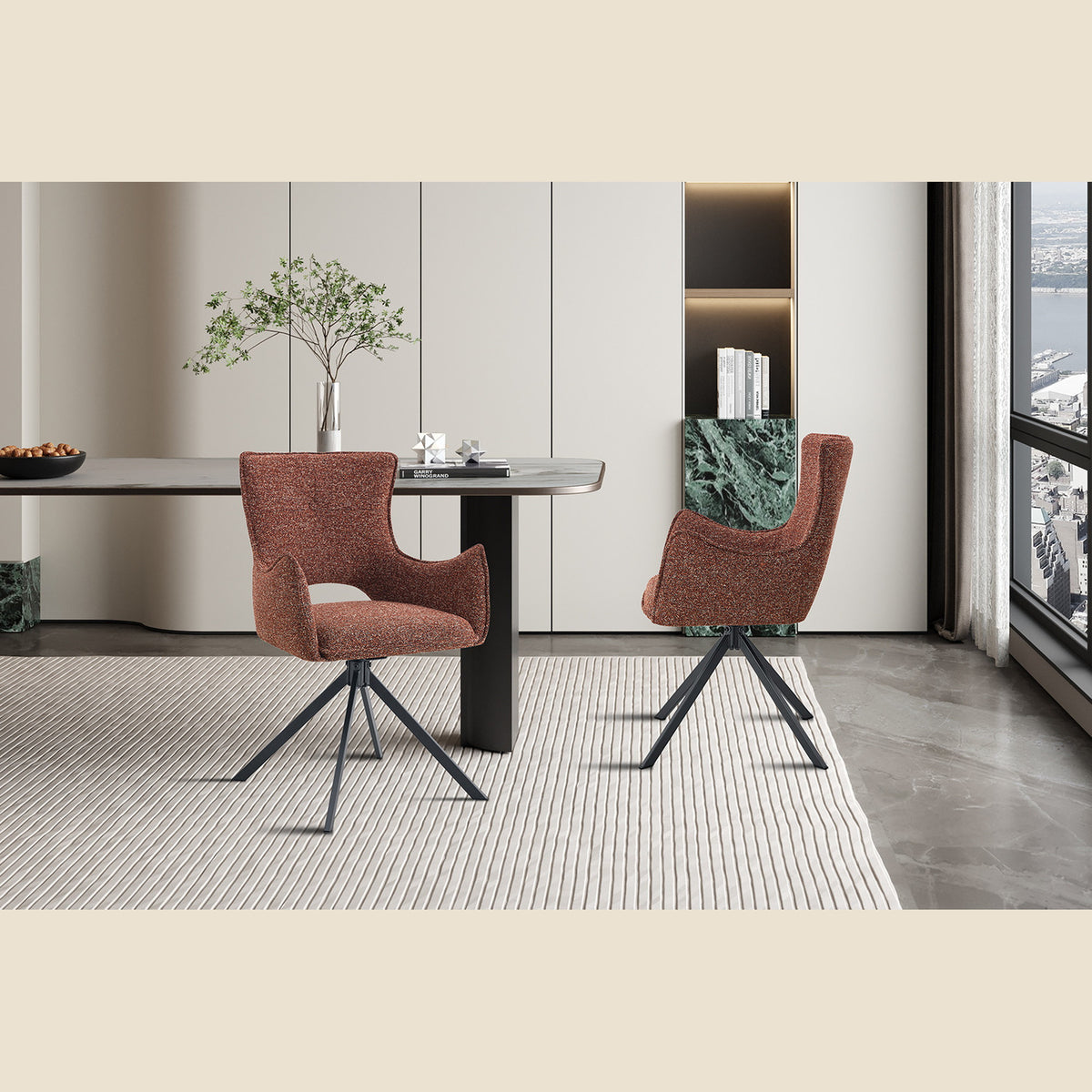 Chaise Billy pivotante — Tissu