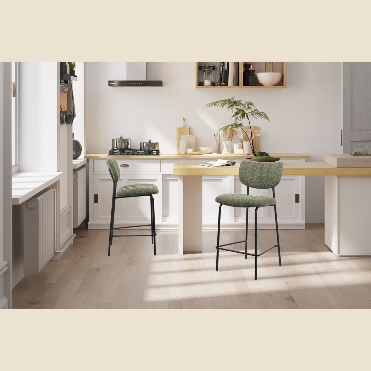 Chaise de comptoir Antura — Tissu