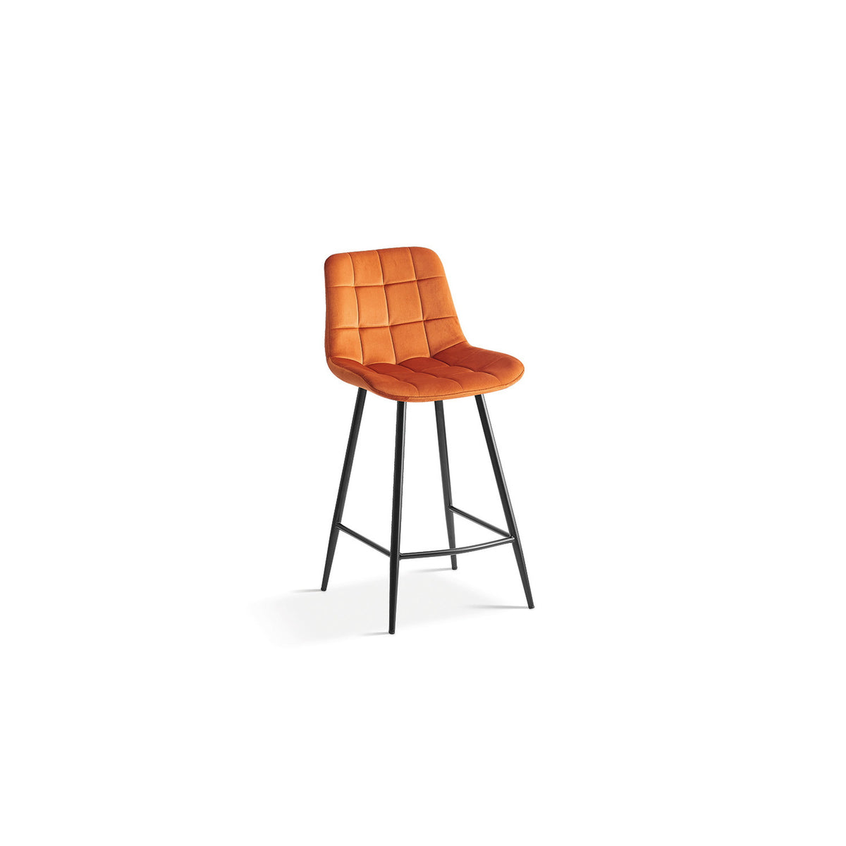 Chaise de comptoir Juta — Velours
