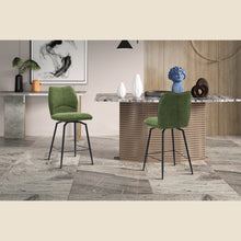 Chaise de comptoir Lara — Pivotante, tissu