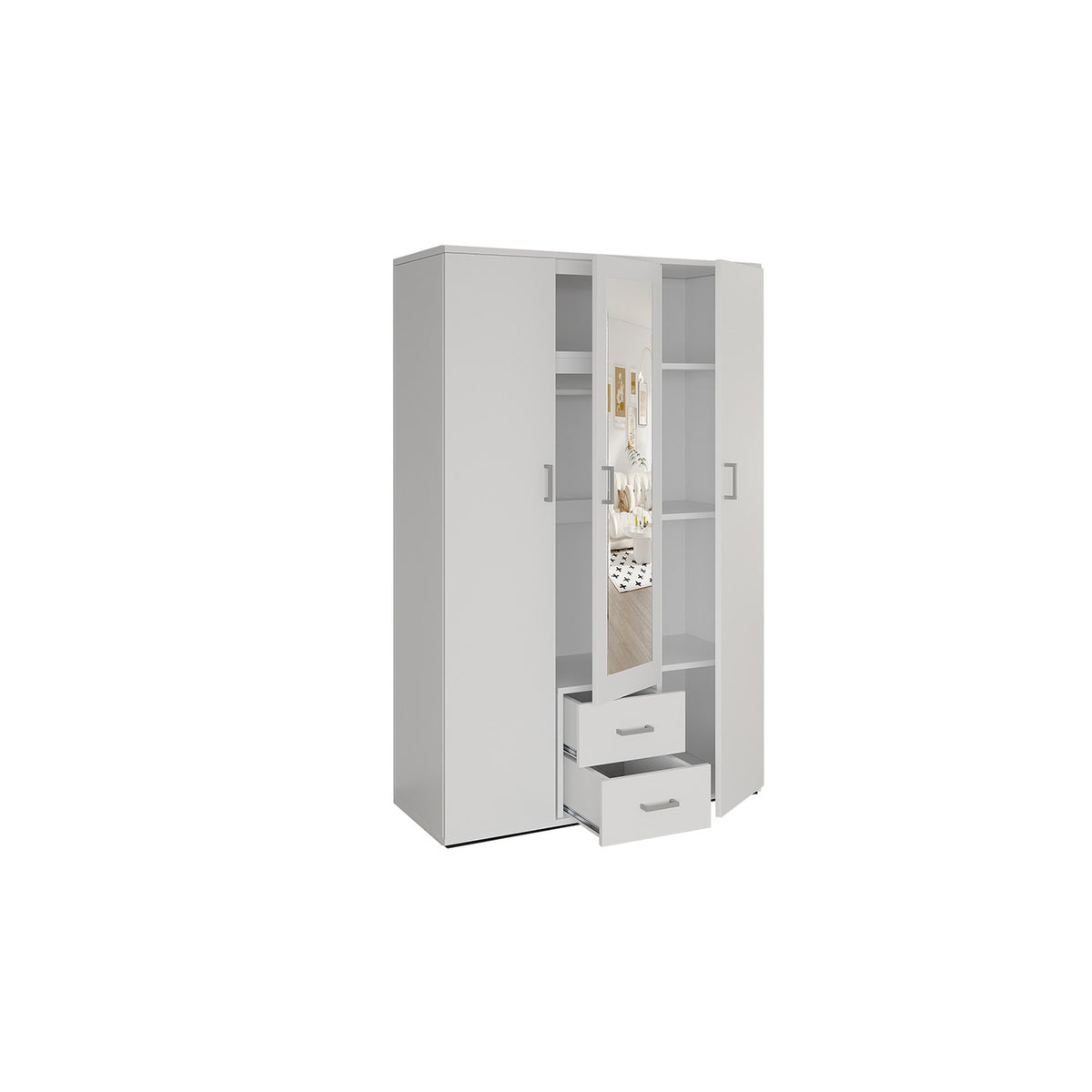 Armoire Marc — Portes battantes avec miroir